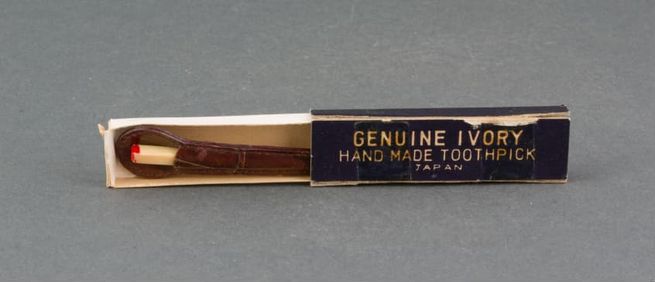Ivory Toothpick with Leather Sheath in Box | Historic New England
