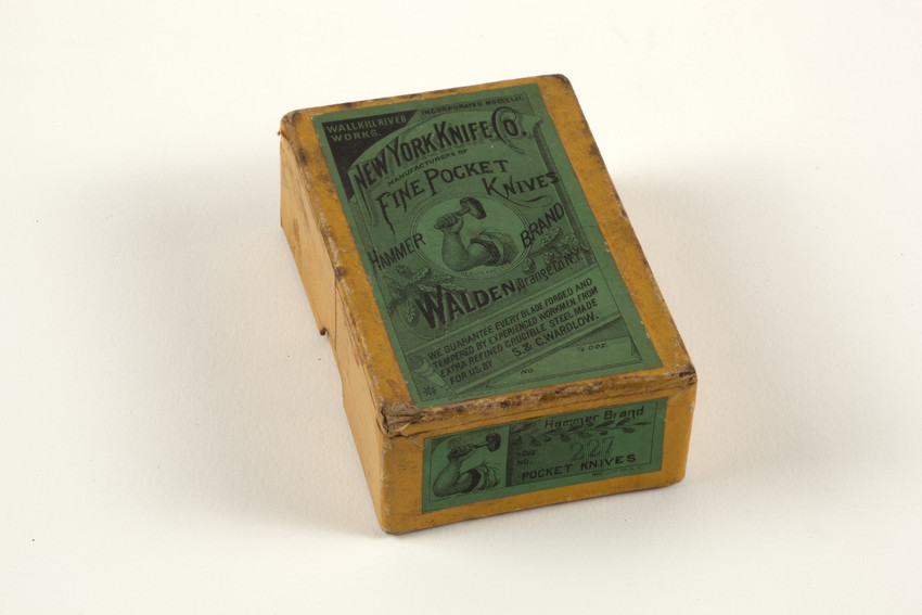 Box for Hammer Brand Pocket Knives, manufactured by the New York Knife Co.,  Walden, New York, undated