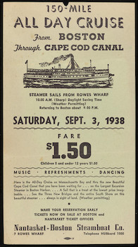 Mass Raft Flyer 150-Mile All Day Cruise from Boston through Cape Cod Canal flyer ...