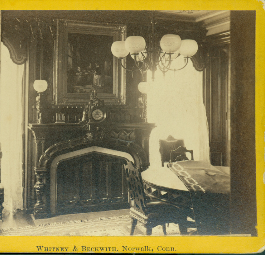 Stereograph of the Gate Lodge, LeGrand Lockwood House, dining room ...