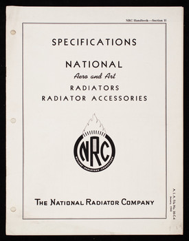 Specifications National Aero and Art Radiators Radiator Accessories ...