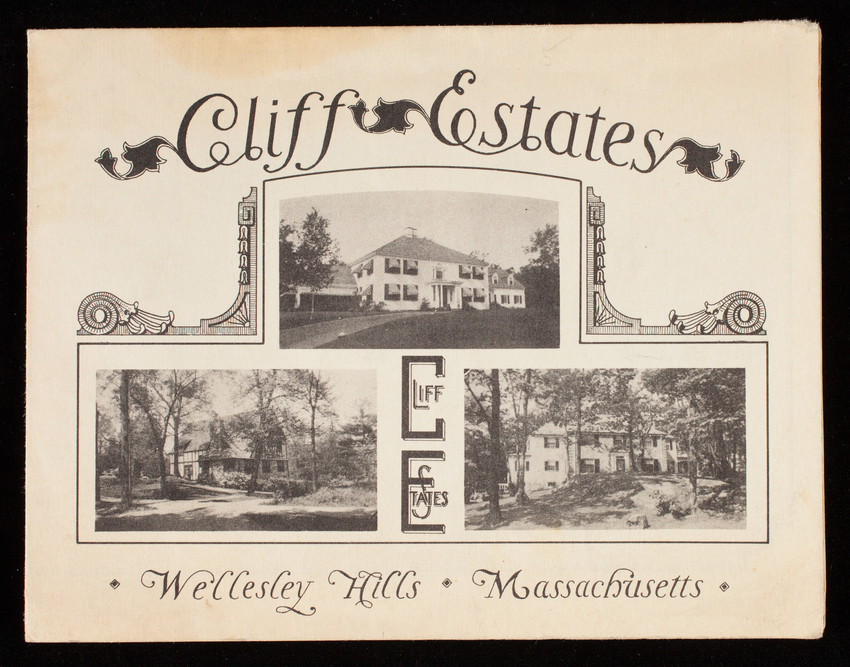 1921 photo postcard Wood Cottage, Wellesley College Mass.